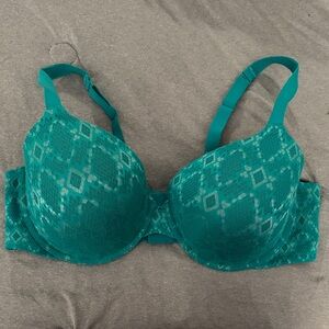 Savage X Fenty Teal Geometric Bra 40 DDD